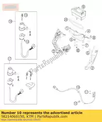 snelheidsmeter sensor adv. 2002 van KTM, met onderdeel nummer 58214069150, bestel je hier online: