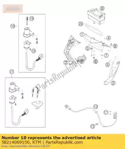 KTM 58214069150 snelheidsmeter sensor adv. 2002 - Onderkant