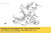 18315MFE771, Honda, protetor, rr. ex. honda vt 750 2007 2008 2009 2010, Novo