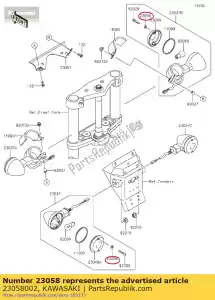 Kawasaki 23058002 arruela simples, 4 mm - Lado inferior