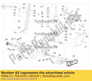 Piaggio Group 598615 os?ona przedniego zawieszenia - Dół