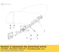 624580, Piaggio Group, zestaw osprz?tu do blokady siode?ka derbi piaggio liberty sonar 50 125 150 200 1997 1998 2001 2005 2006 2007 2008 2009, Nowy