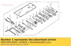 Aquí puede pedir conjunto de herramientas de Honda , con el número de pieza 89010ML4000: