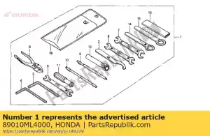 Honda 89010ML4000 conjunto de herramientas - Lado inferior