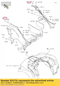 kawasaki 921720883 parafuso, rosqueamento, 6x20 kvf750gff - Lado inferior