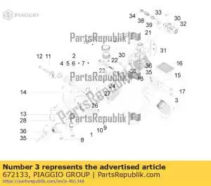 Piaggio Group 672133 fole - Lado inferior
