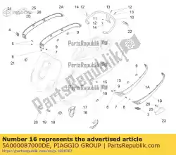 Ici, vous pouvez commander le borne arrière spoiler gauche auprès de Piaggio Group , avec le numéro de pièce 5A000087000DE: