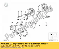 revolutie teller van BMW, met onderdeel nummer 62132306618, bestel je hier online: