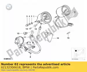 bmw 62132306618 revolution counter - Bottom side