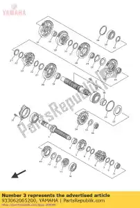 yamaha 933062065200 bearing - Bottom side