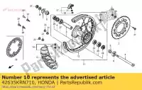 42635KRN710, Honda, hub sub assy., rr. honda crf  r x cr l m cr125r cr250r crf250r crf450r crf450x crf250x 250 450 125 , Novo