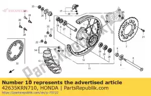 Honda 42635KRN710 hub sub assy., rr. - Lado inferior