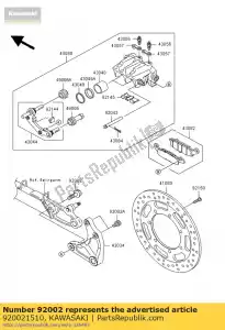 Kawasaki 920021510 boulon, à bride, 12x40 - La partie au fond