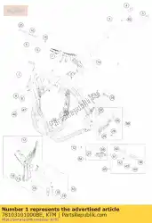 Qui puoi ordinare frame '781n2 da KTM , con numero parte 78103101000BE: