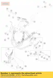ktm 78103101000BE frame '781n2 - Il fondo