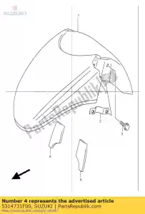 suzuki 5314731F00 kussen voorkant f - Onderkant