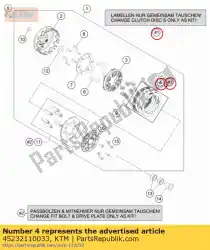 Qui puoi ordinare kit disco frizione da KTM , con numero parte 45232110033: