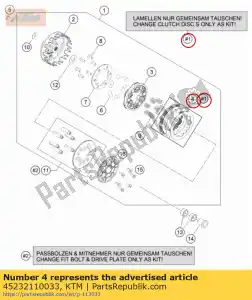 ktm 45232110033 kit disco frizione - Il fondo