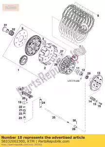 ktm 58332002300 inner clutch hub lc4/lc4-e 04 - Bottom side