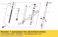 51432GN1003, Honda, sztuka, blokada oleju (pokaz) honda xr  r crf f xr80r xr70r crf70f 70 80 , Nowy