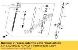Aquí puede pedir pieza, bloqueo de aceite (showa) de Honda , con el número de pieza 51432GN1003:
