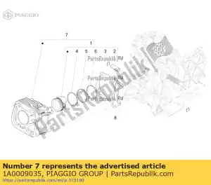 Piaggio Group 1A0009035 cilinder - zuiger - pen - onderdelen - ringen montage - Onderkant