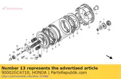 Aqui você pode pedir o parafuso, hex., 10x28 em Honda , com o número da peça 90002GC4710: