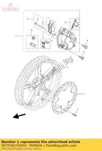 yamaha 5D7F582T0000 remschijf voor - Bottom side