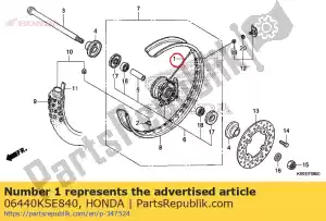 honda 06440KSE840 parlait un, fr. - La partie au fond