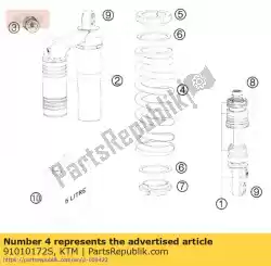 Ici, vous pouvez commander le ressort 140-215 (59) d = 13,75blanc auprès de KTM , avec le numéro de pièce 91010172S: