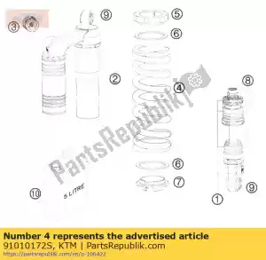 ktm 91010172S ressort 140-215 (59) d = 13,75blanc - La partie au fond