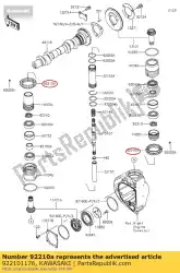 Qui puoi ordinare dado, scatola ingranaggi conici in ej650-a1 da Kawasaki , con numero parte 922101176: