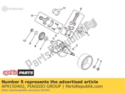 Aprilia AP9150402, Transmission key 4x6.5, OEM: Aprilia AP9150402