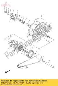 yamaha 941201701100 pneu (2.00-17) - Lado inferior