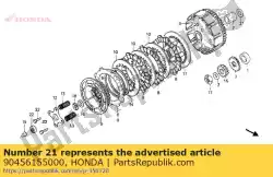 Ici, vous pouvez commander le rondelle, 17mm auprès de Honda , avec le numéro de pièce 90456155000: