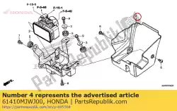 Ici, vous pouvez commander le couverture, modulateur abs auprès de Honda , avec le numéro de pièce 61410MJWJ00: