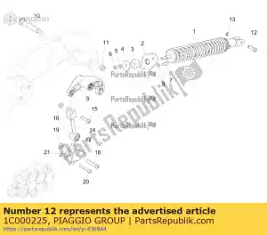 Piaggio Group 1C000225 torx-schroef - Onderkant