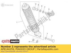 Aprilia AP8144259, Rubberen afstandhouder, OEM: Aprilia AP8144259