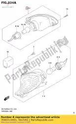 Aquí puede pedir montaje de la lámpara, trasero de Suzuki , con el número de pieza 3560315H01: