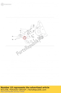 aprilia 831258 gasket - Bottom side