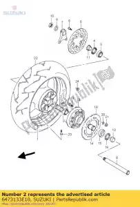 suzuki 6473133E10 espaciador, rr hub b - Lado inferior