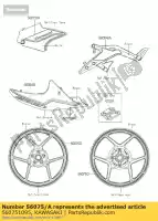 560751095, Kawasaki, patroon, tankdeksel, rh er650egf kawasaki er-6n 650 2016, Nieuw