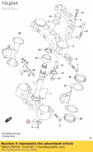 suzuki 5862129F00 guide,front bra - Bottom side