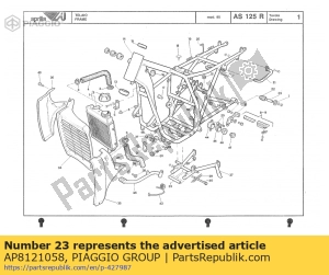 aprilia AP8121058 spacer - Upper side