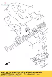 Suzuki 9440833EB0H3P capuz, embaixo, l - Lado inferior