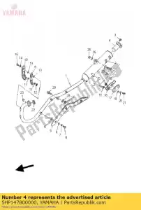 yamaha 5HP147800000 conjunto pára-faíscas - Lado inferior