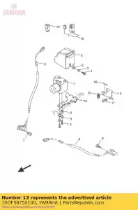 yamaha 1SDF58750100 support de flexible de frein 1 - La partie au fond