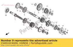 Tutaj możesz zamówić ko? O z? Bate, wa? Ek po? Redni czwarty (27t) od Honda , z numerem części 23481GC4600: