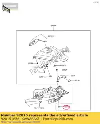 Qui puoi ordinare dado, flangiato, 5mm vn1500-b2 da Kawasaki , con numero parte 920151656: