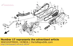 Here you can order the band, air cleaner connecting tube(40) from Honda, with part number 90652GFMK00: